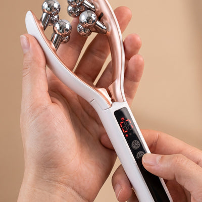 Close-up of the Voirelle Hush handle, controls and LED display