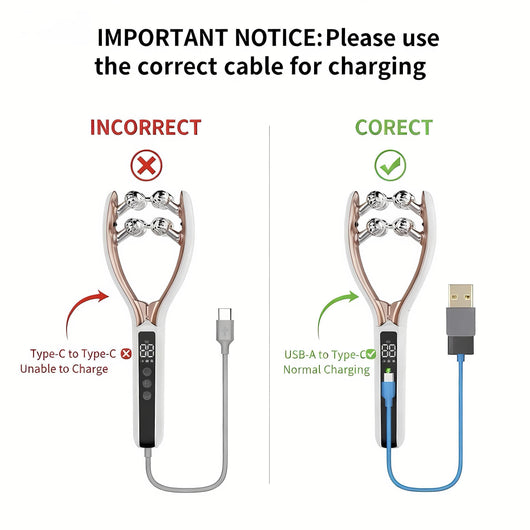 Charging note: use a USB-A to USB-C cable