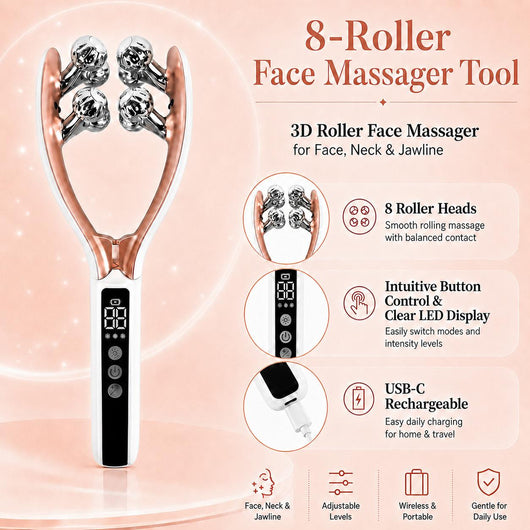 Voirelle Hush eight-roller head, LED display and USB-C charging port