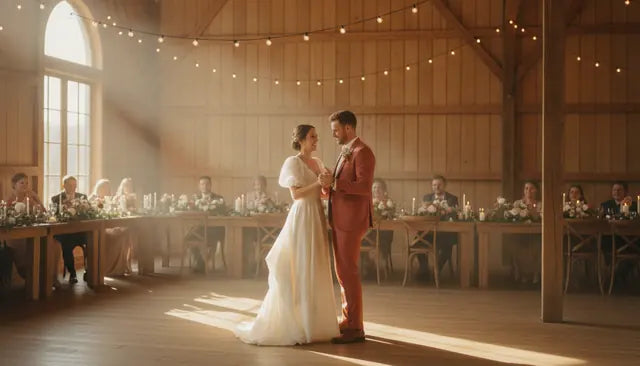 A couple on their wedding day